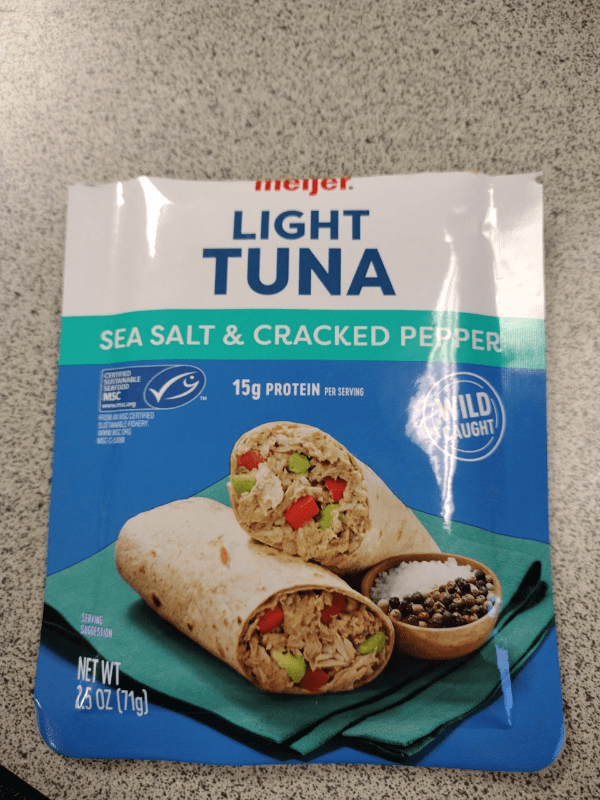 Meijer Wild Caught Light Tuna Sea Salt & Cracked Pepper