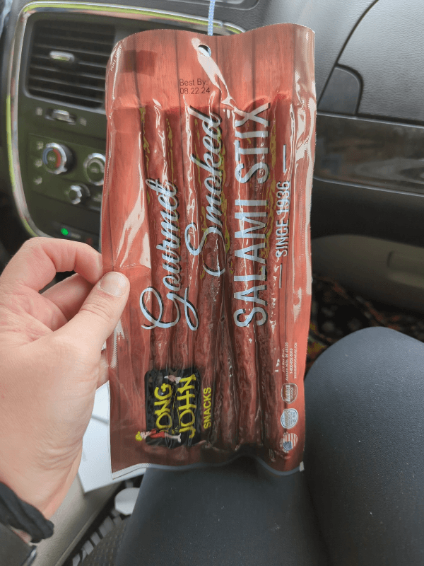 Long John Snacks Gourmet Smoked Salami Stix Mild & Cheddar