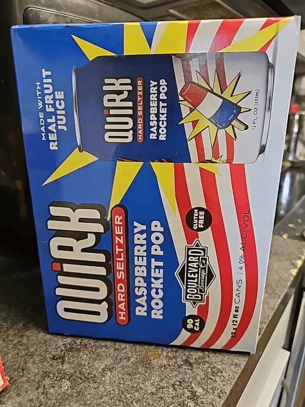 Boulevard Beverage Co. Quirk Hard Seltzer Raspberry Rocket Pop