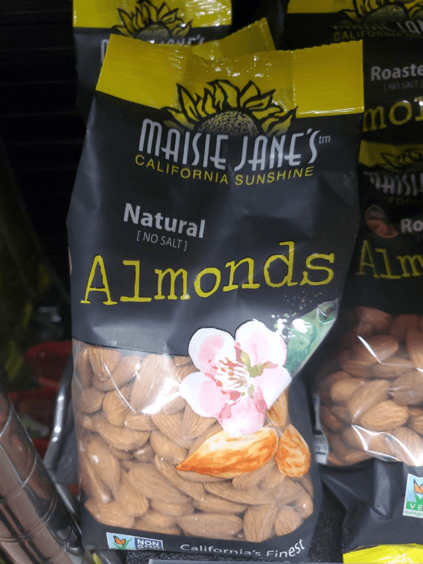 Maisie Jane'S California Sunshine Natural [No Salt] Almonds