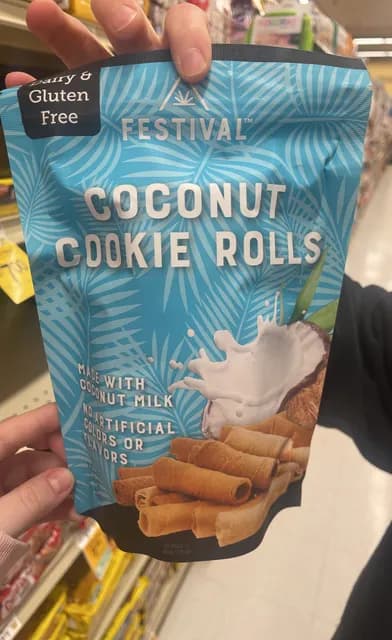 Festival Coconut Cookie Rolls