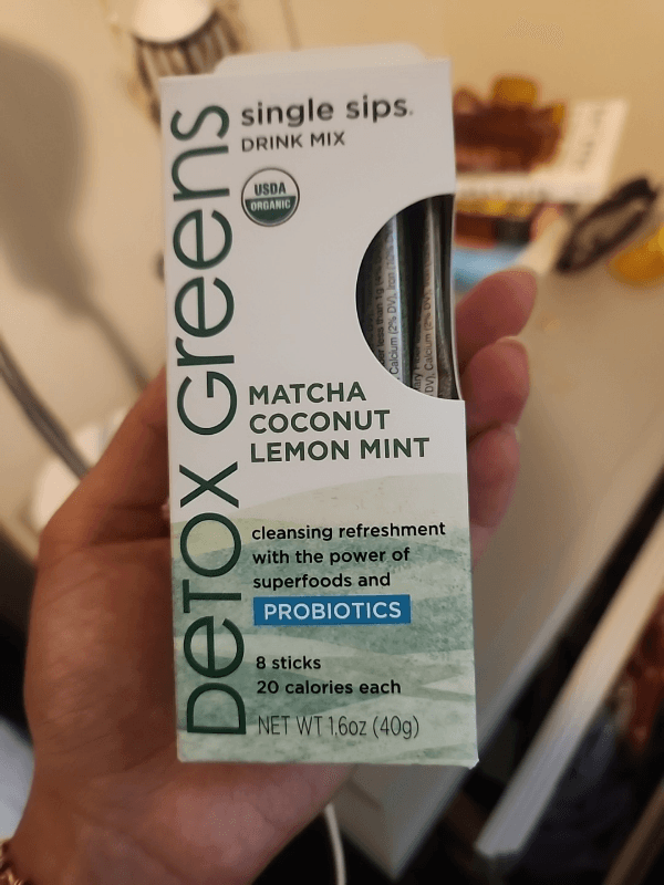 The Republic Of Tea Detox Greens Matcha Coconut Lemon Mint Single Sips Drink Mix