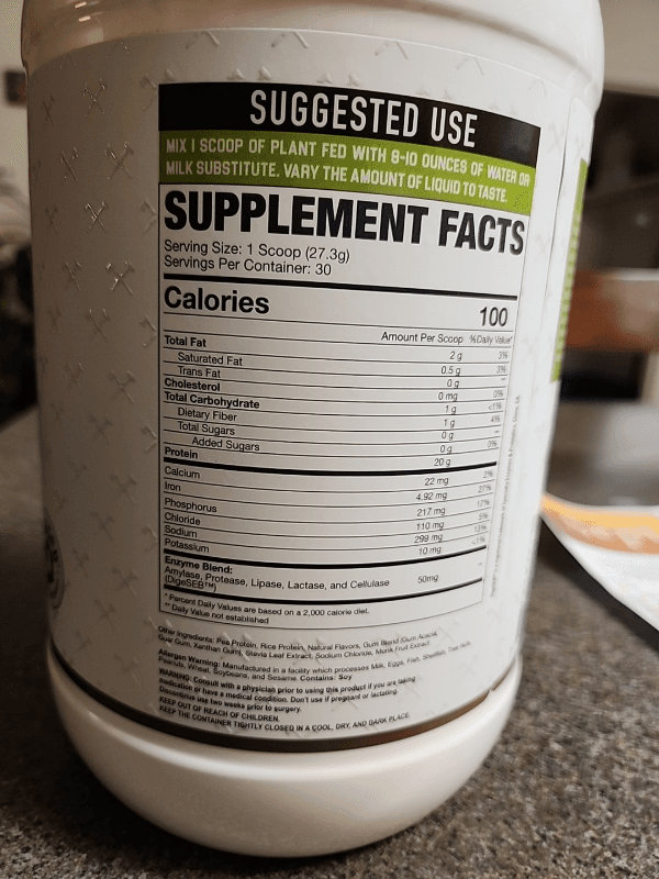 Axe & Sledge Plant Fed Vanilla Coconut Protein Powder
