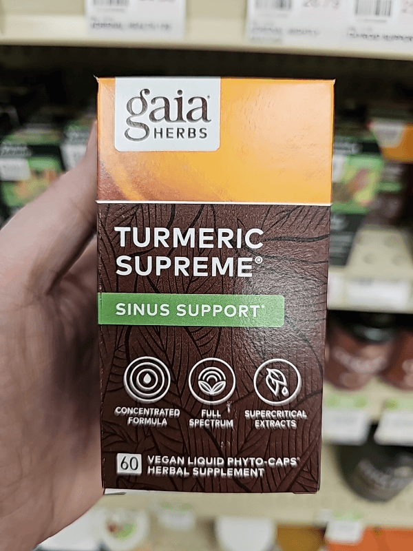 Gaia Herbs Turmeric Supreme Sinus Support Herbal Supplement