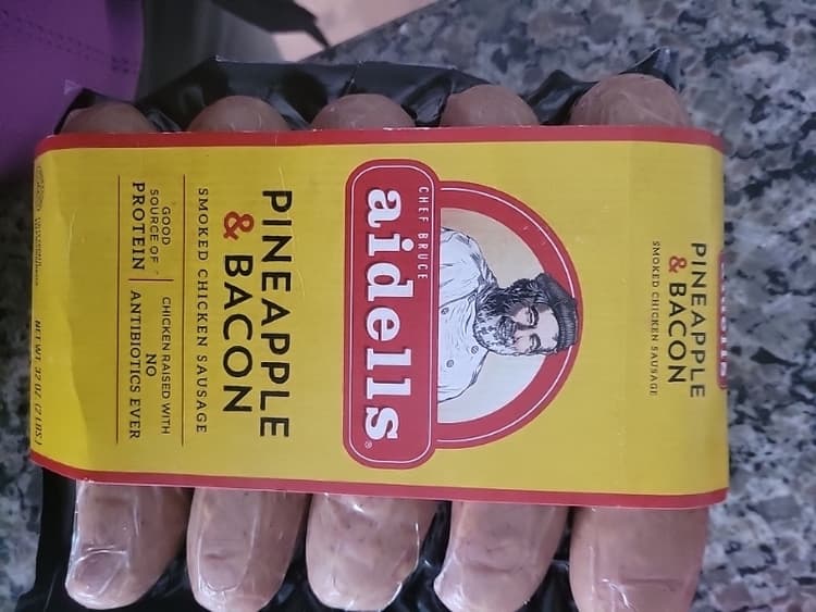 Aidells Pineapple & Bacon Smoked Chicken Sausage