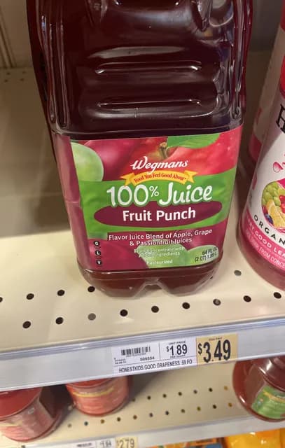 Wegmans 100% Juice Fruit Punch
