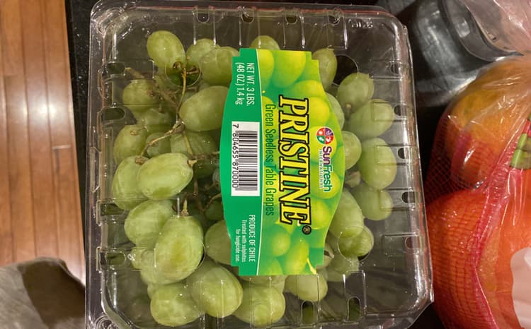 Sunfresh Pristine Green Seedless Table Grapes