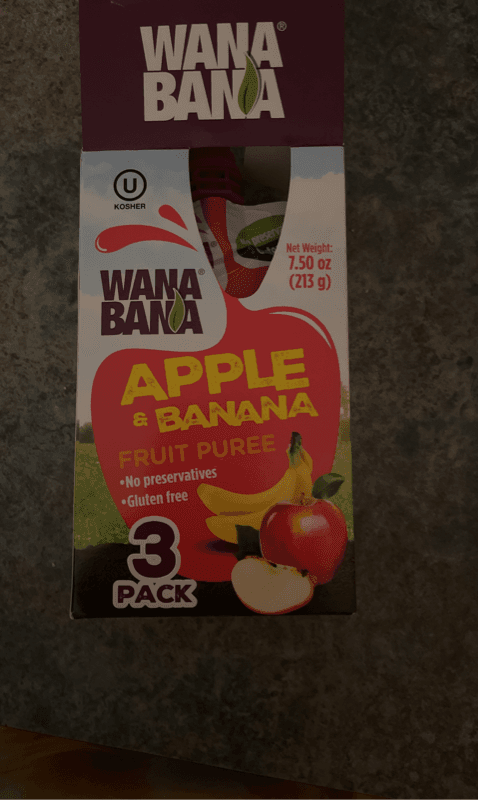 Wanabana Apple & Banana Fruit Puree