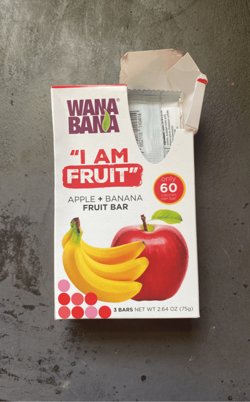 Wana Bana Apple + Banana Fruit Bar
