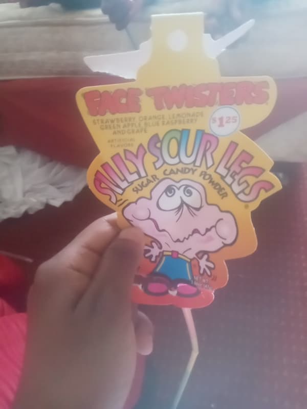 Face Twisters Silly Sour Legs Sugar Candy Powder