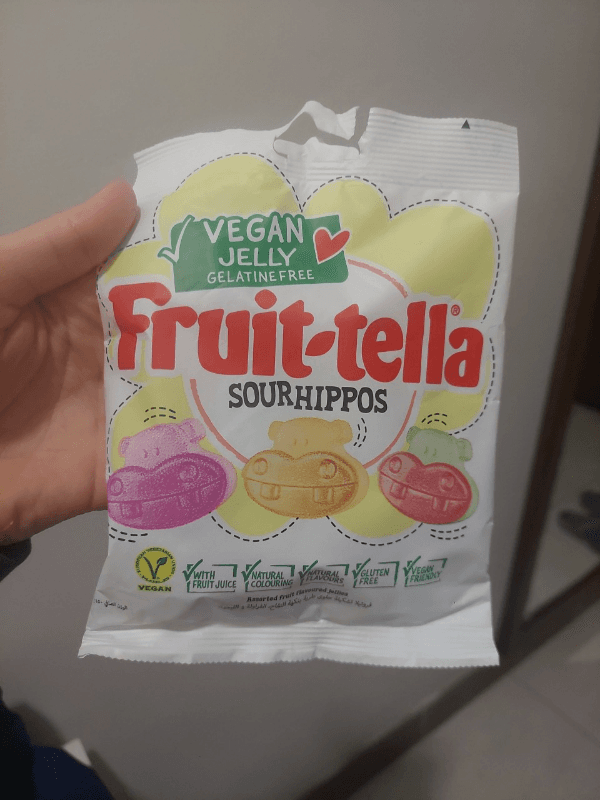 Fruit-Tella Vegan Jelly Gelatine Free Sour Hippos