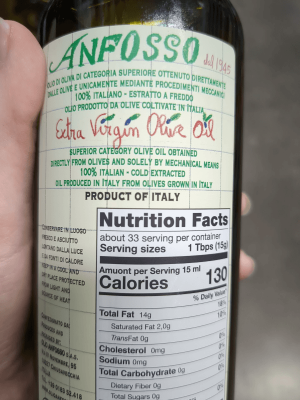 Olio Anfosso Extra Virgin Olive Oil