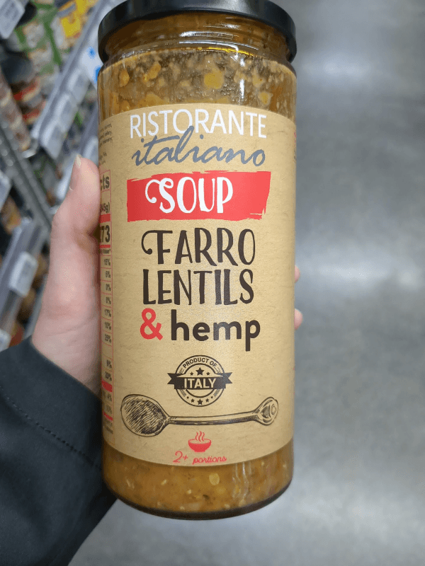 Ristorante Italiano Farro, Lentils & Hemp Soup