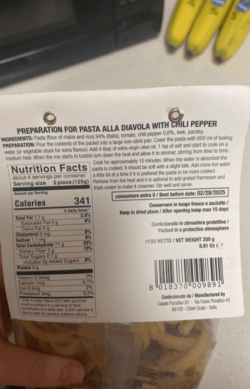 Casale Paradiso Pasta Alla Diavola With Chili Pepper