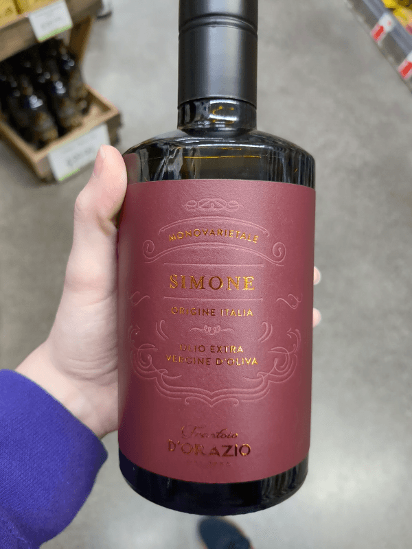 Monovarietale Simone Origine Italia Olio Extra Vergine D' Oliva