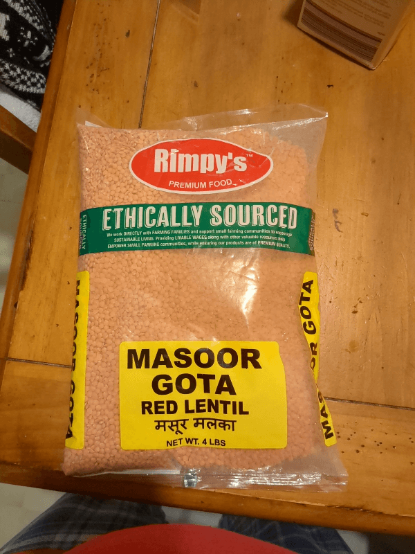 Rimpy'S Premium Food Masoor Gota Red Lentil