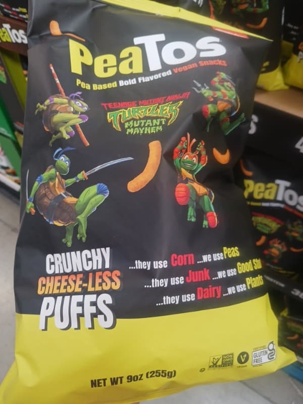 Peatos Teenage Mutant Ninja Turtles Crunchy Cheese-Less Puffs