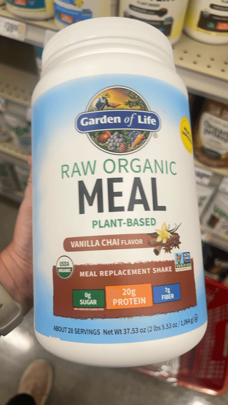 Garden Of Life Raw Organic Meal Plant-Based Vanilla Chai Flavor