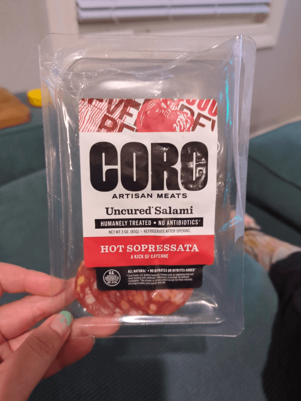 Coro Artisan Meats Uncured Salami Hot Sopressata
