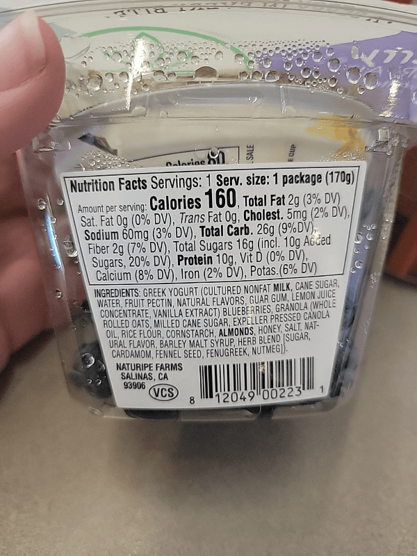 Naturipe Snacks Berry Parfait Vanilla Crunch Made With Chobani Greek Yogurt