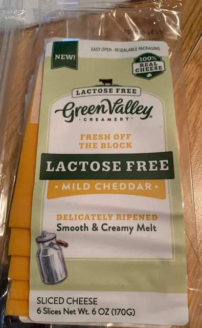 Green Valley Creamery Lactose Free Mild Cheddar Sliced Cheese