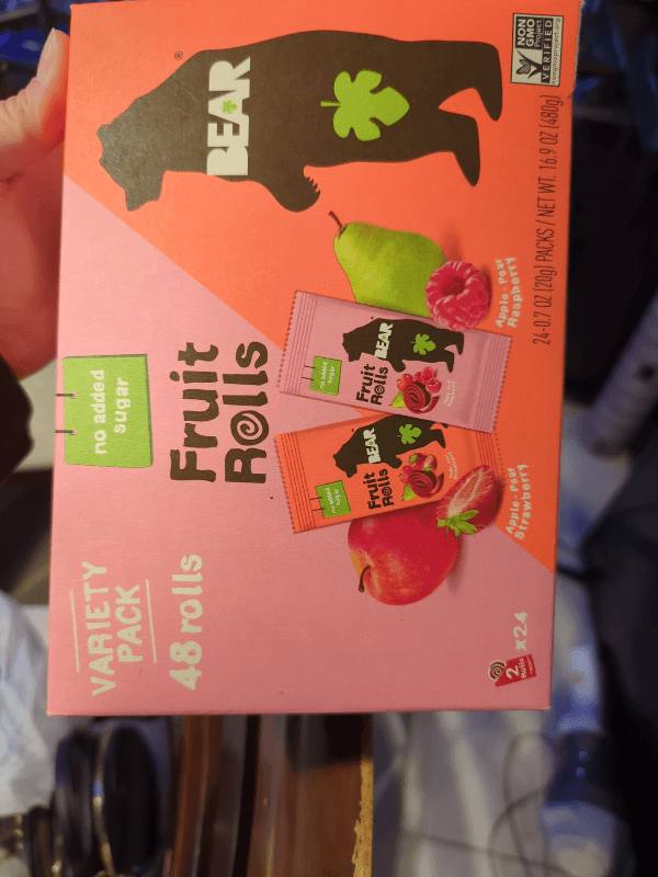Bear Variety Pack Real Fruit Rolls Snack