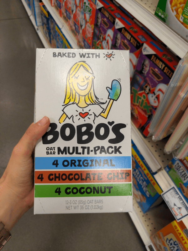 Bobo'S Oat Bar Multi-Pack Original, Chocolate Chip, And Coconut Oat Bars