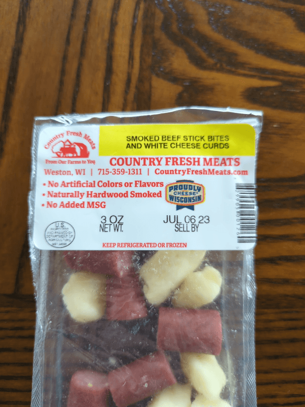 Country Fresh Meats Smoked Beef Stick Bites And White Cheese Curds