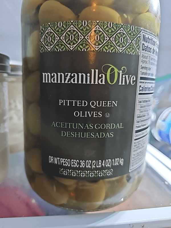 Manzanilla Olive Pitted Queen Olives