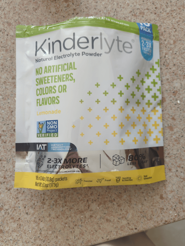 Kinderlyte Natural Electrolyte Powder Lemonade