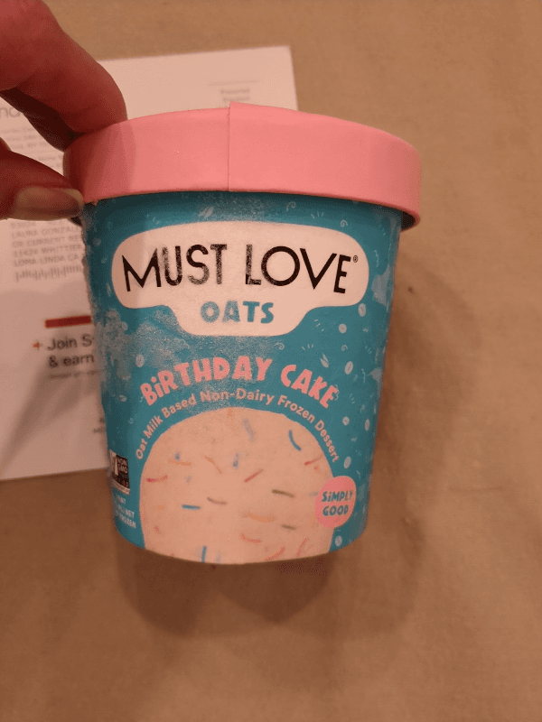 Must Love Oats Birthday Cake Oat Milk Based Non-Dairy  Dessert