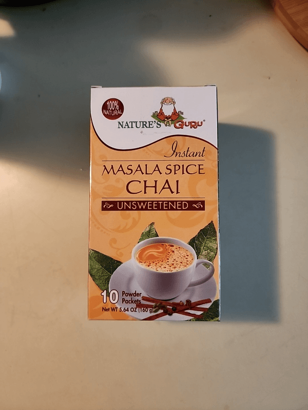 Nature'S Guru Unsweetened Instant Masala Spice Chai Tea