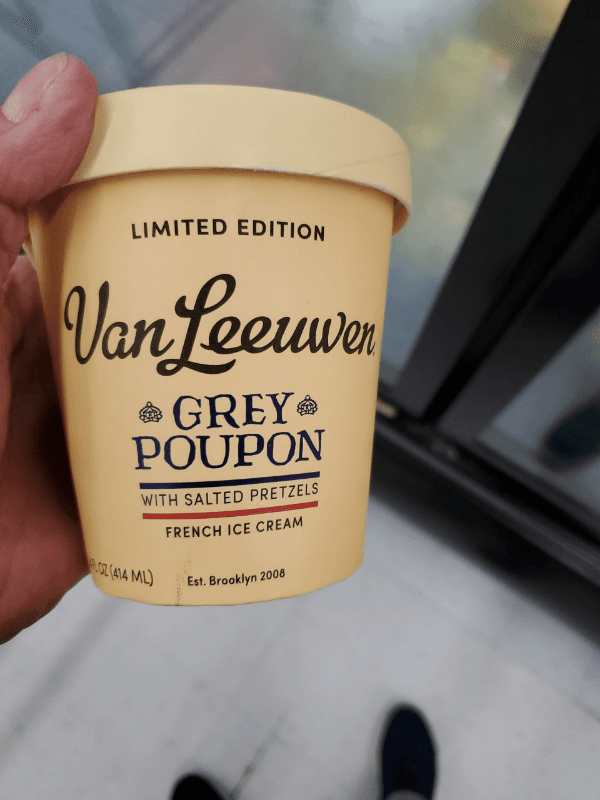 Van Leeuwen Limited Edition Grey Poupon With Salted Pretzels French Ice Cream