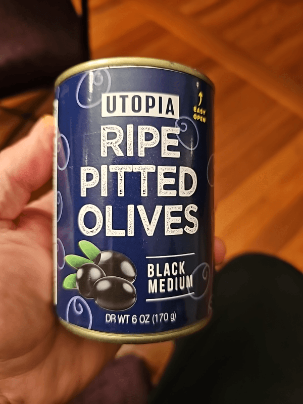 Utopia Ripe Pitted Olives Black Medium