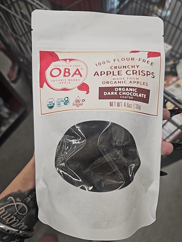 Oba Organic Dark Chocolate Coated Crunchy Apple Crisps