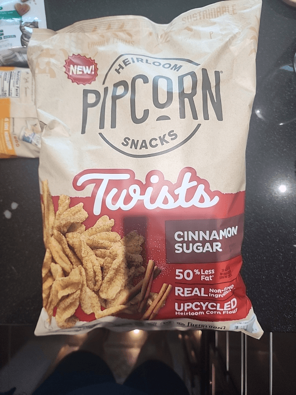 Pipcorn Heirloom Snacks Twists Cinnamon Sugar