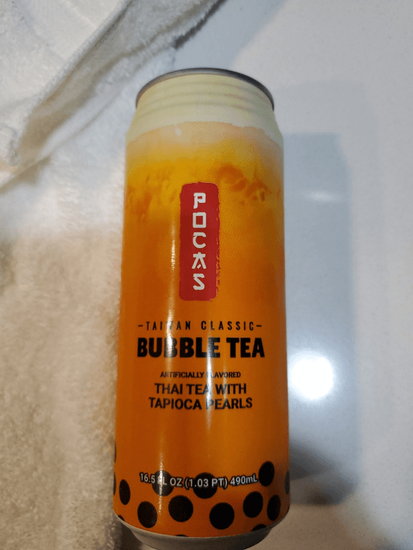 Pocas Bubble Tea Thai Tea With Tapioca Pearls