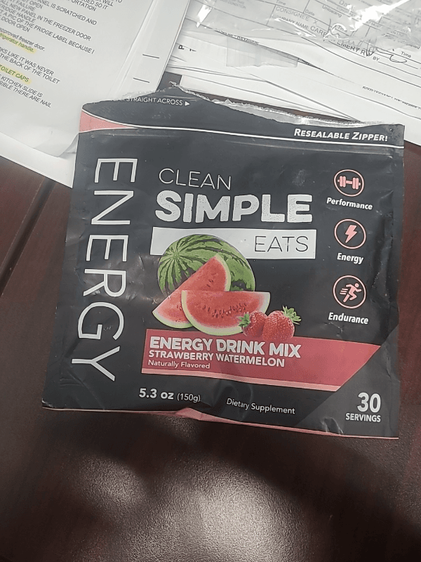 Clean Simple Eats Strawberry Watermelon Energy Drink Mix