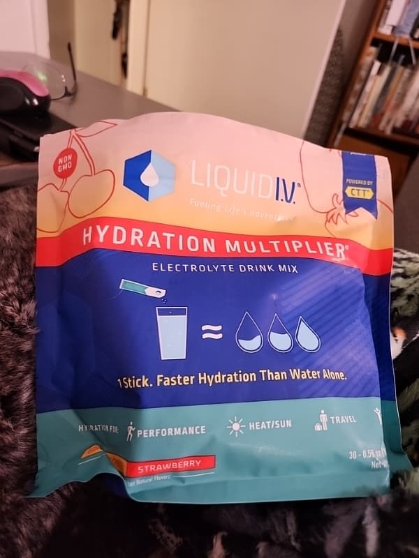 Liquid I.V. Hydration Multiplier Golden Cherry And Strawberry Electrolyte Drink Mix