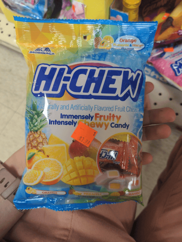 Morinaga Hi-Chew Fruity Chewy Candy, Orange, Pineapple, And Mango Flavor