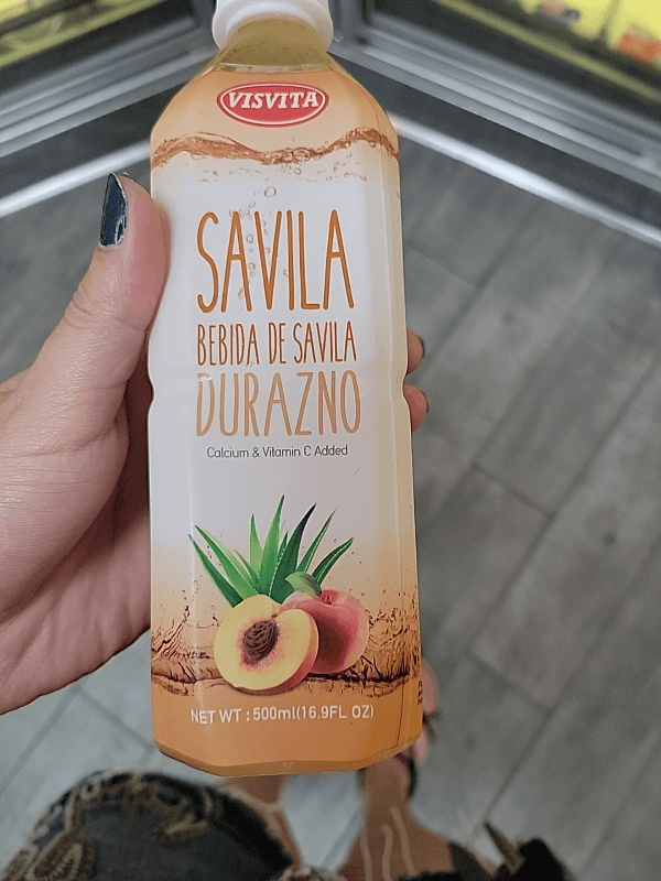 Visvita Savila Bebida De Savila Durazno Aloe Vera Peach Drink