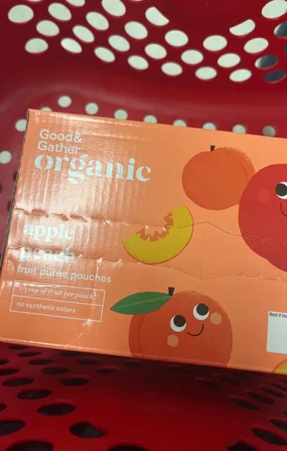 Good & Gather Organic Apple Peach Fruit Puree Pouches