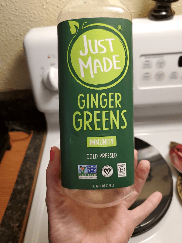 Just Made Ginger Greens Juice