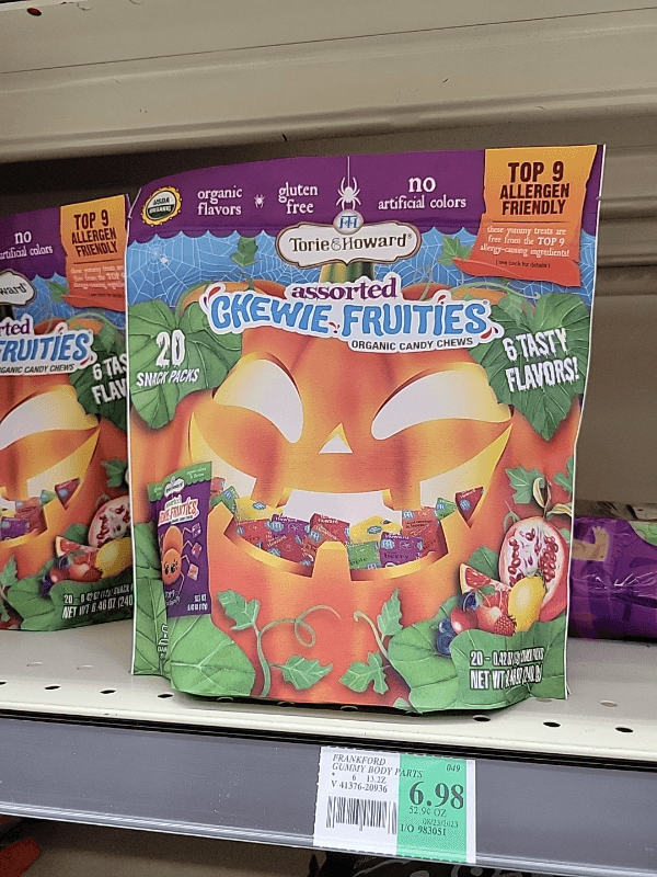 Torie & Howard Assorted Chewie Fruities Organic Candy Chews