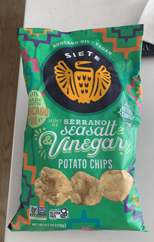 Siete Made With Avocado Oil Sea Salt Vinegar Kettle Cooked Potato Chips With A Hint Of Serrano