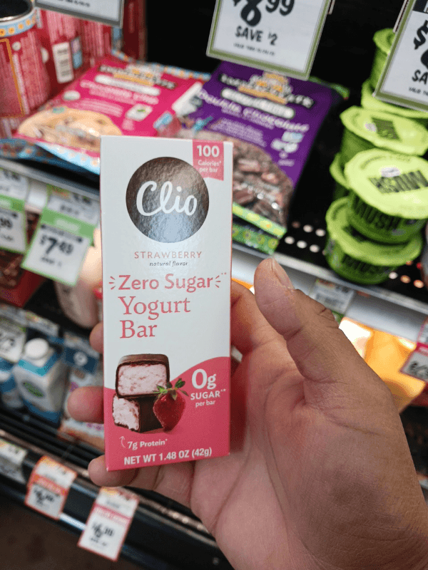 Clio Zero Sugar Yogurt Bar Strawberry Flavor