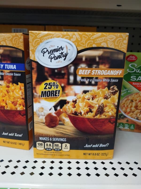 Premier Pantry Beef Stroganoff Pasta In A Creamy White Sauce