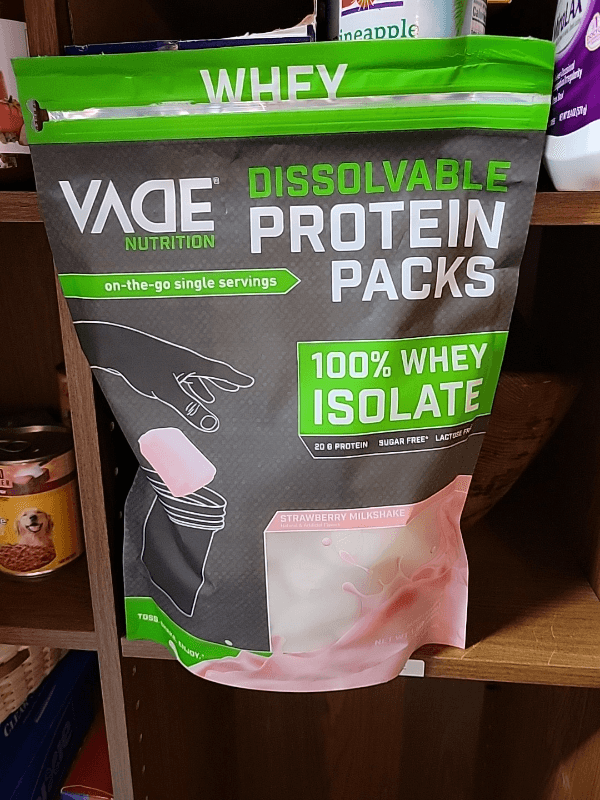 Vade Nutrition Dissolve Protein Packs Strawberry Milkshake