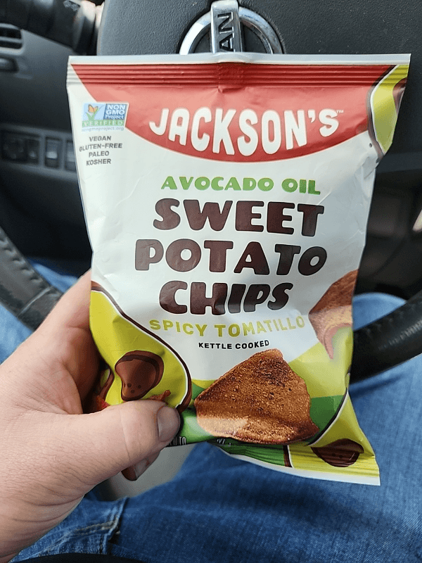 Jackson'S Avocado Oil Sweet Potato Chips Spicy Tomatillo Kettle Cooked