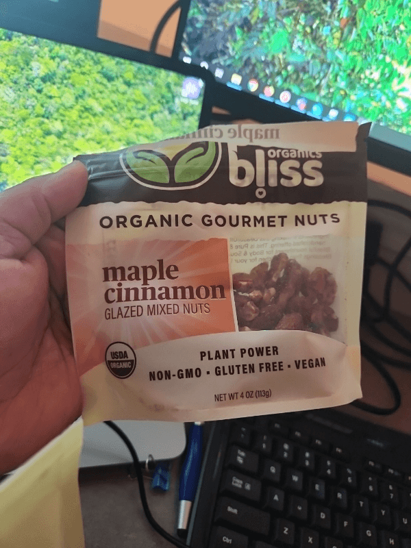 Pure Bliss Organics Maple Cinnamon Glazed Mixed Nuts